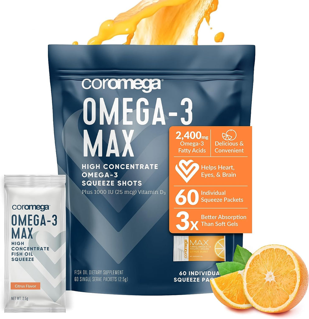 Max Omega 3 Packing Image, Plus Vitamin D3